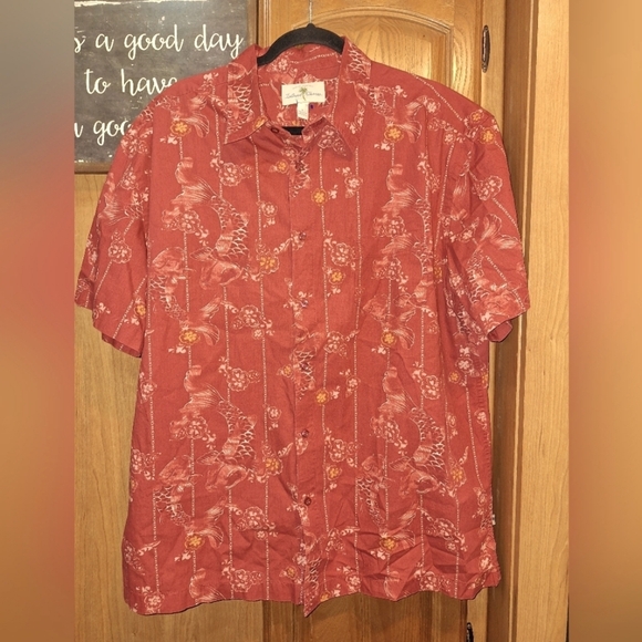 An Island Shores short sleeve button-down Hawaiian shirt in a size men's XL - Picture 1 of 7